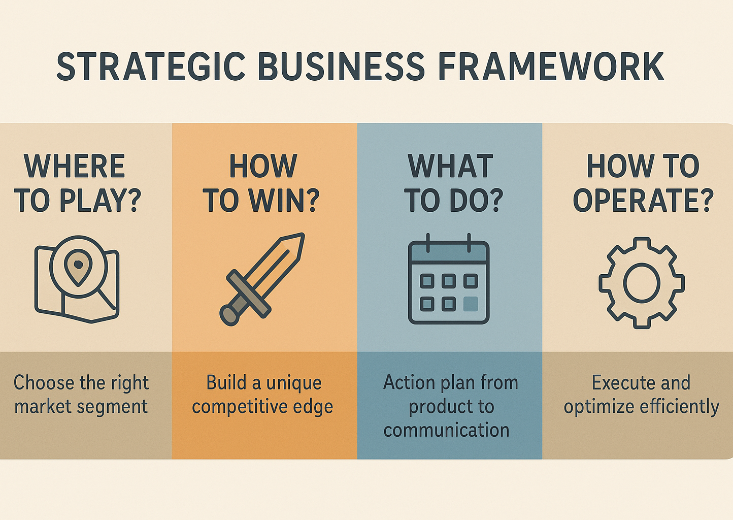 Sơ đồ 4 câu hỏi chiến lược ngành hàng và thương hiệu
