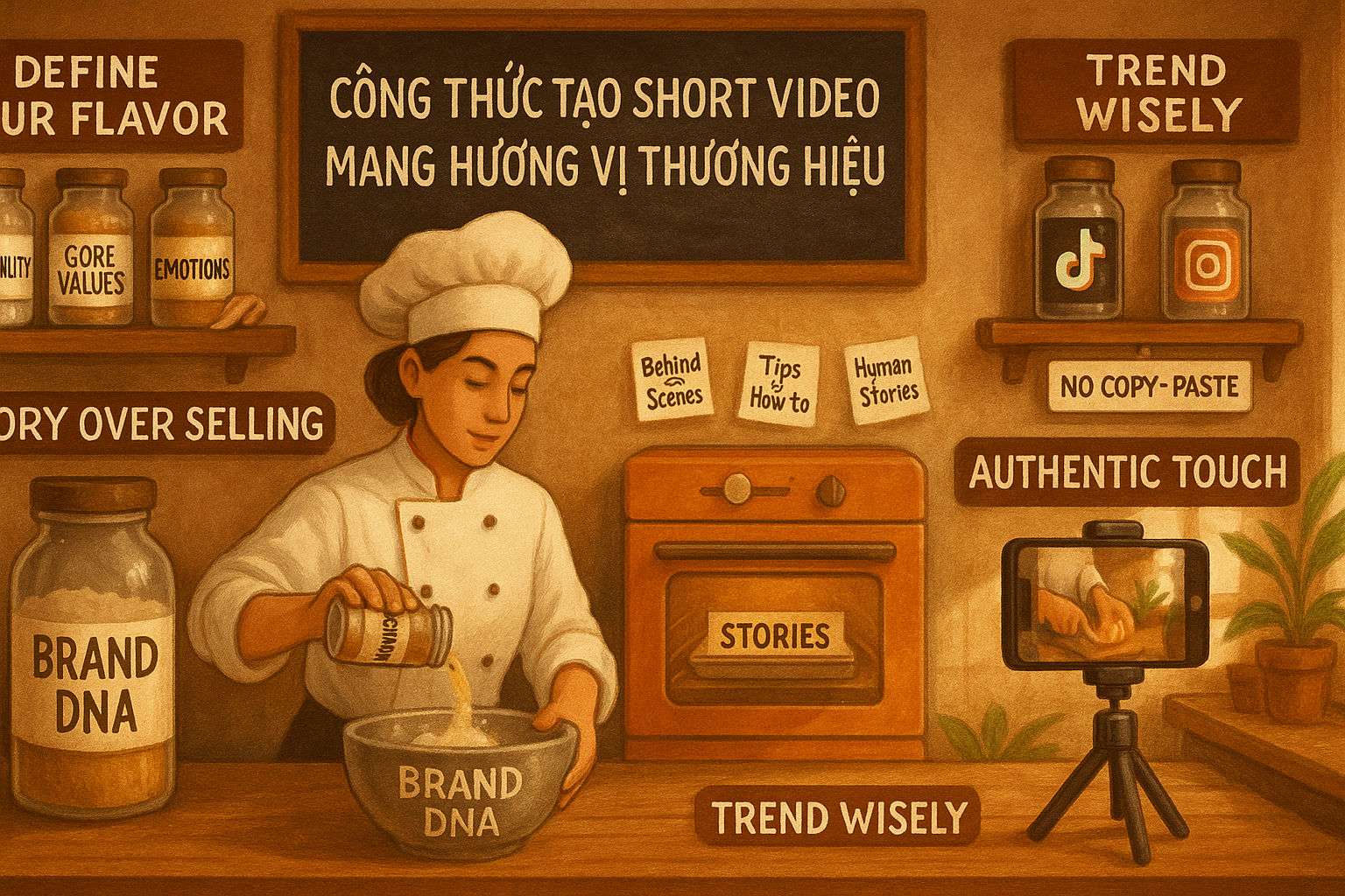 Công thức tạo short video mang hương vị thương hiệu